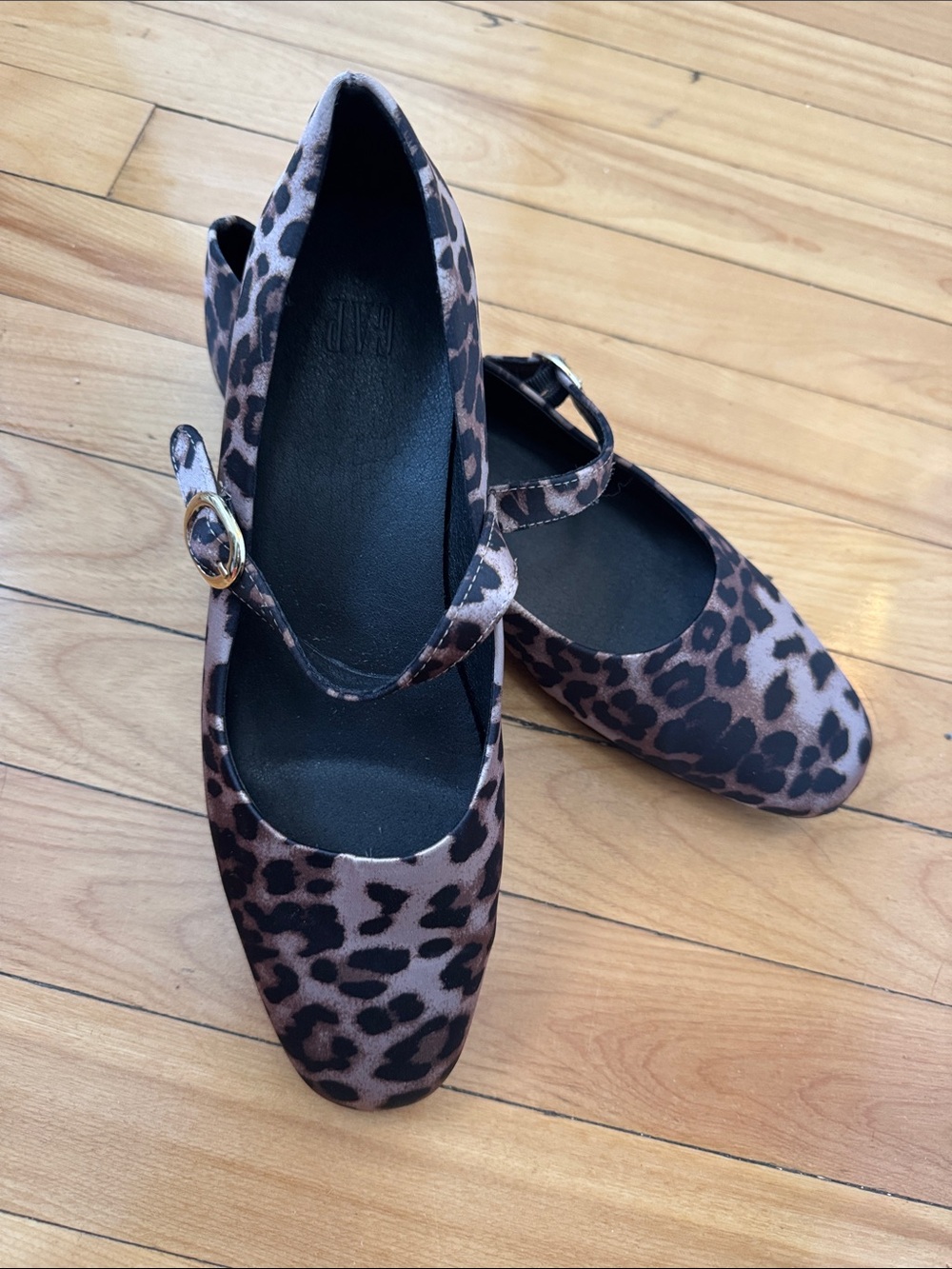 Leopard Print Mary Jane Flats - Women